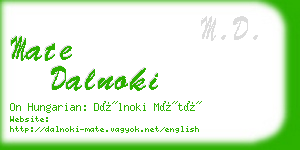 mate dalnoki business card